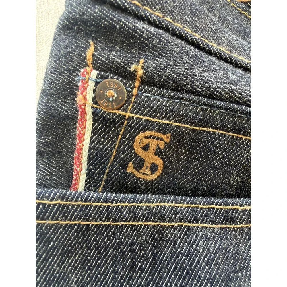 Todd Snyder Selvedge Jeans 34X32 American Denim Button Fly Slim Fit Dark Wash